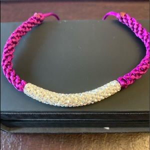 Purple macrame adjustable bracelet